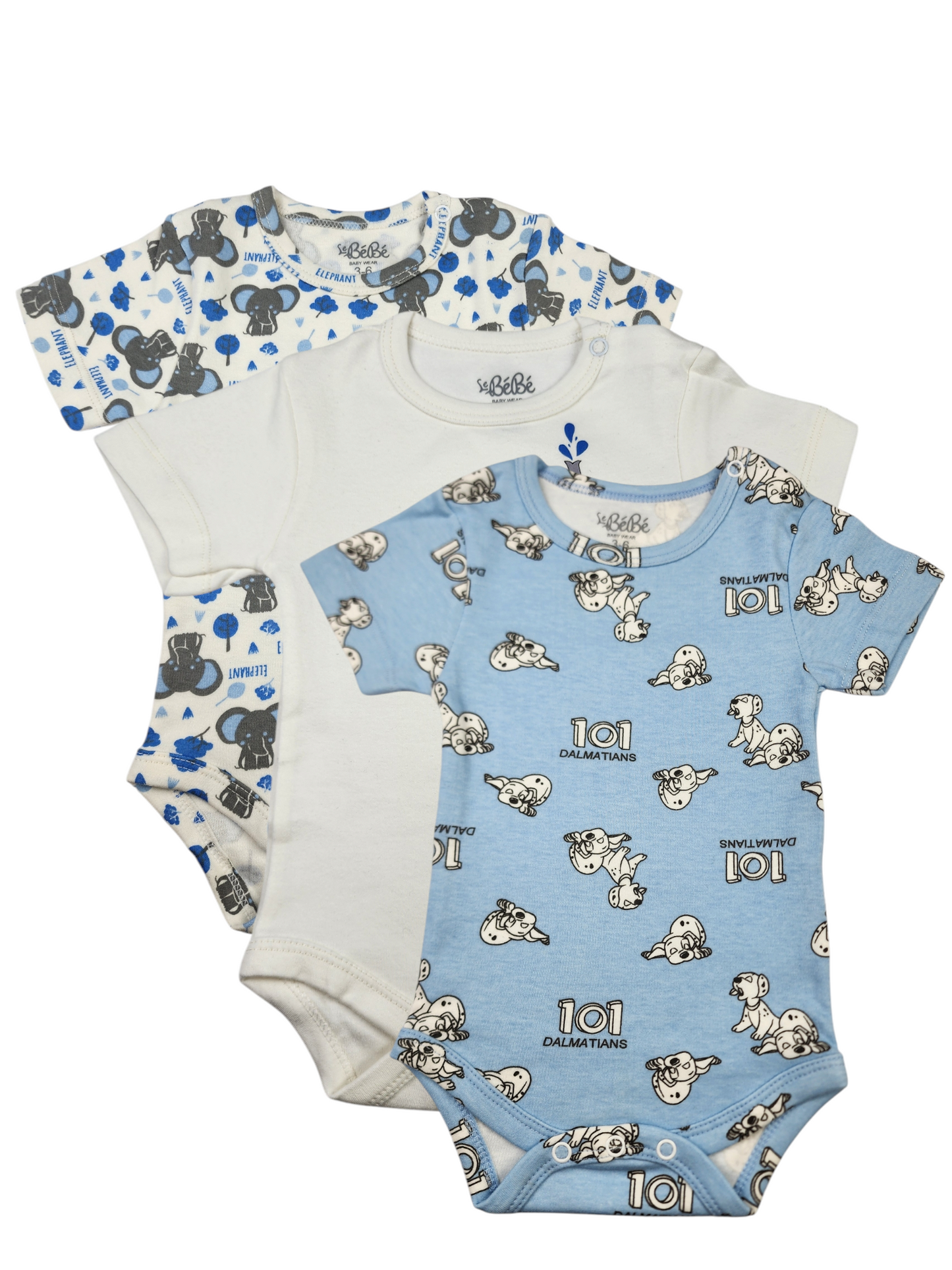 A Pack Of 3 Pieces Half Sleeve Baby UnderWear Cotton 100% , MultiColoure