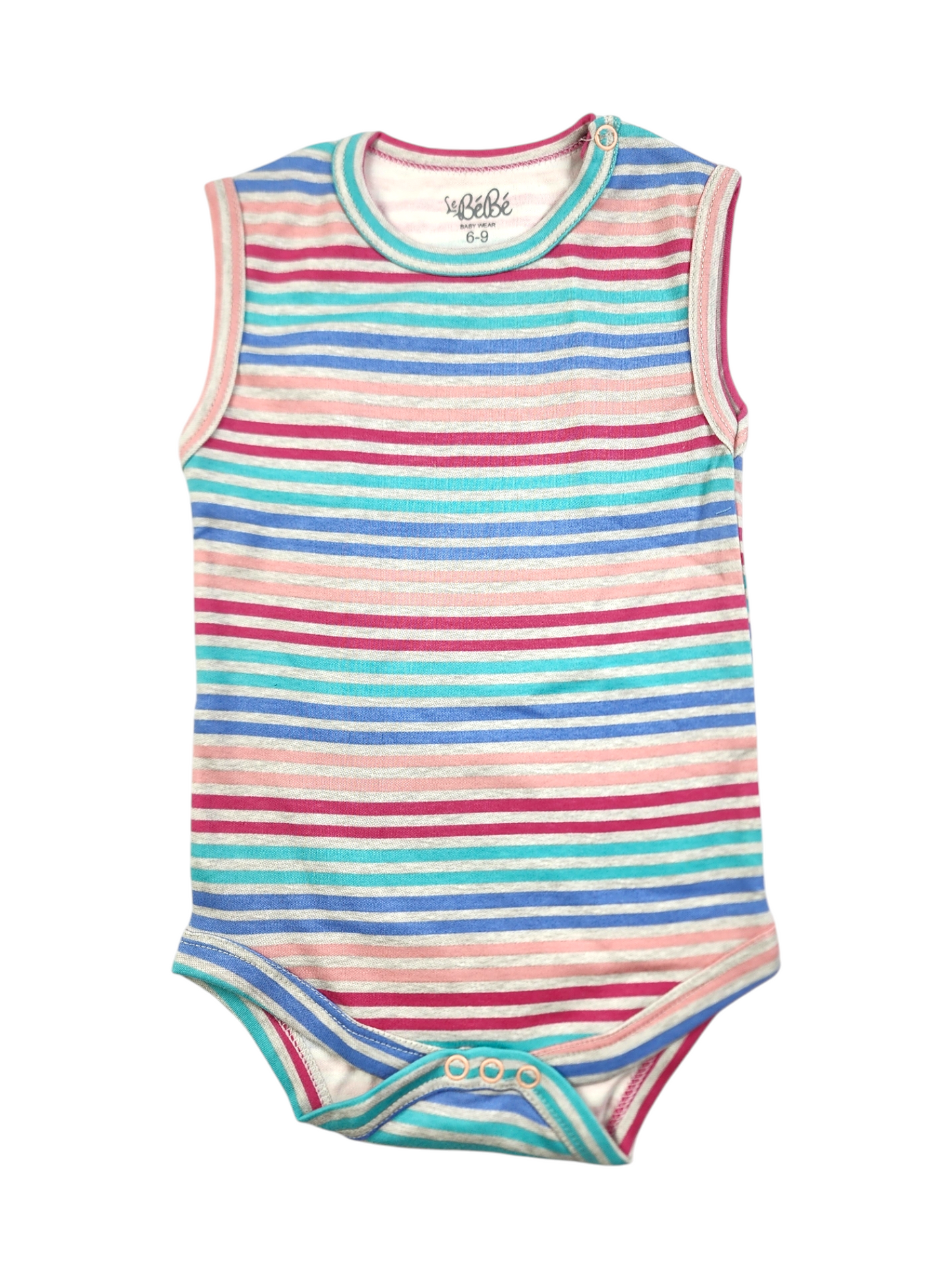 A Pack Of 3 Pieces Sleveeless Baby UnderWear Cotton 100% , MultiColoure