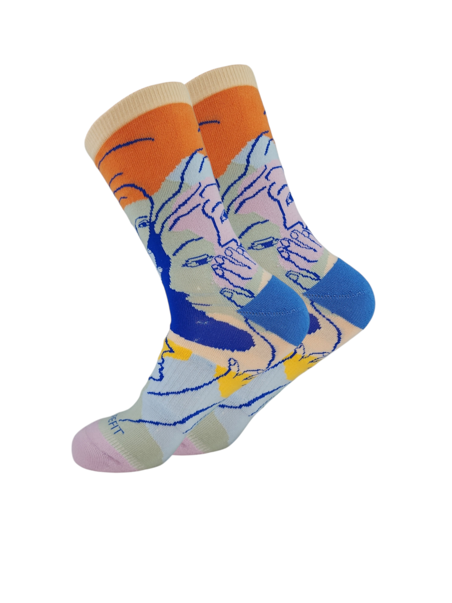 Long Socks Liner Heel and Toe Casual Style MultiColoure