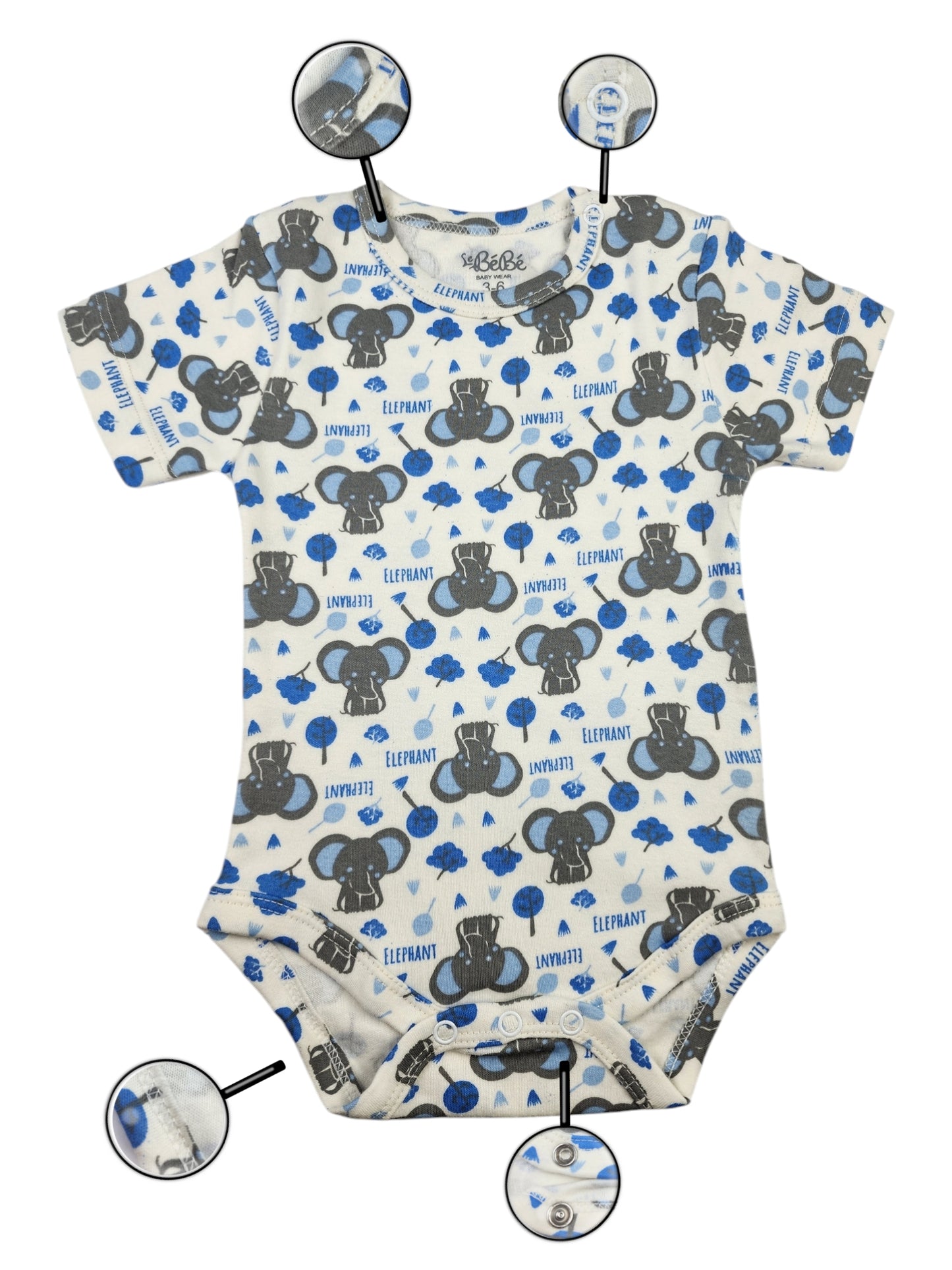A Pack Of 3 Pieces Half Sleeve Baby UnderWear Cotton 100% , MultiColoure
