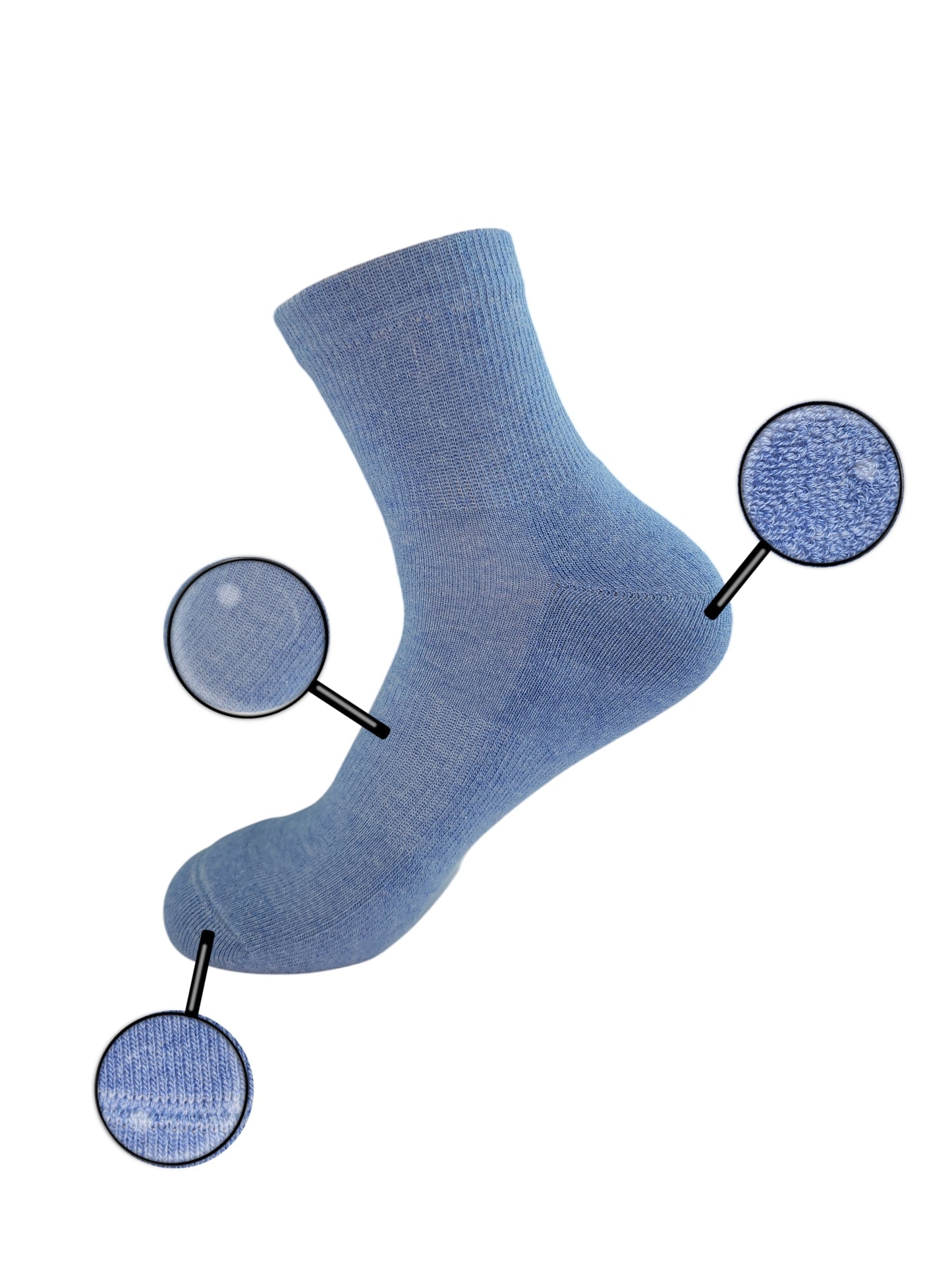 Pack Of 7 Pieces Cotain From (7 Short Half Terry Socks) MultiColoure For Women