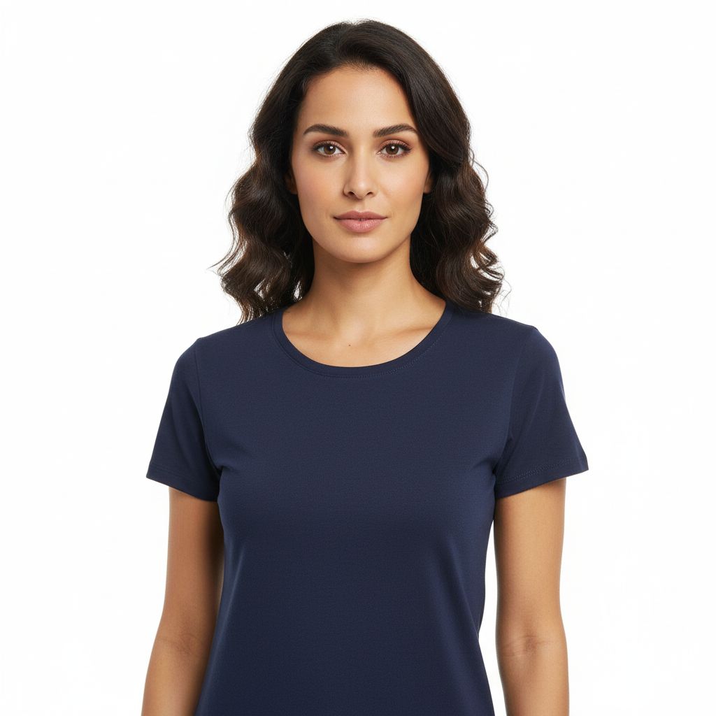 Comfy Half Seleeve UnderShirt Navy For Women