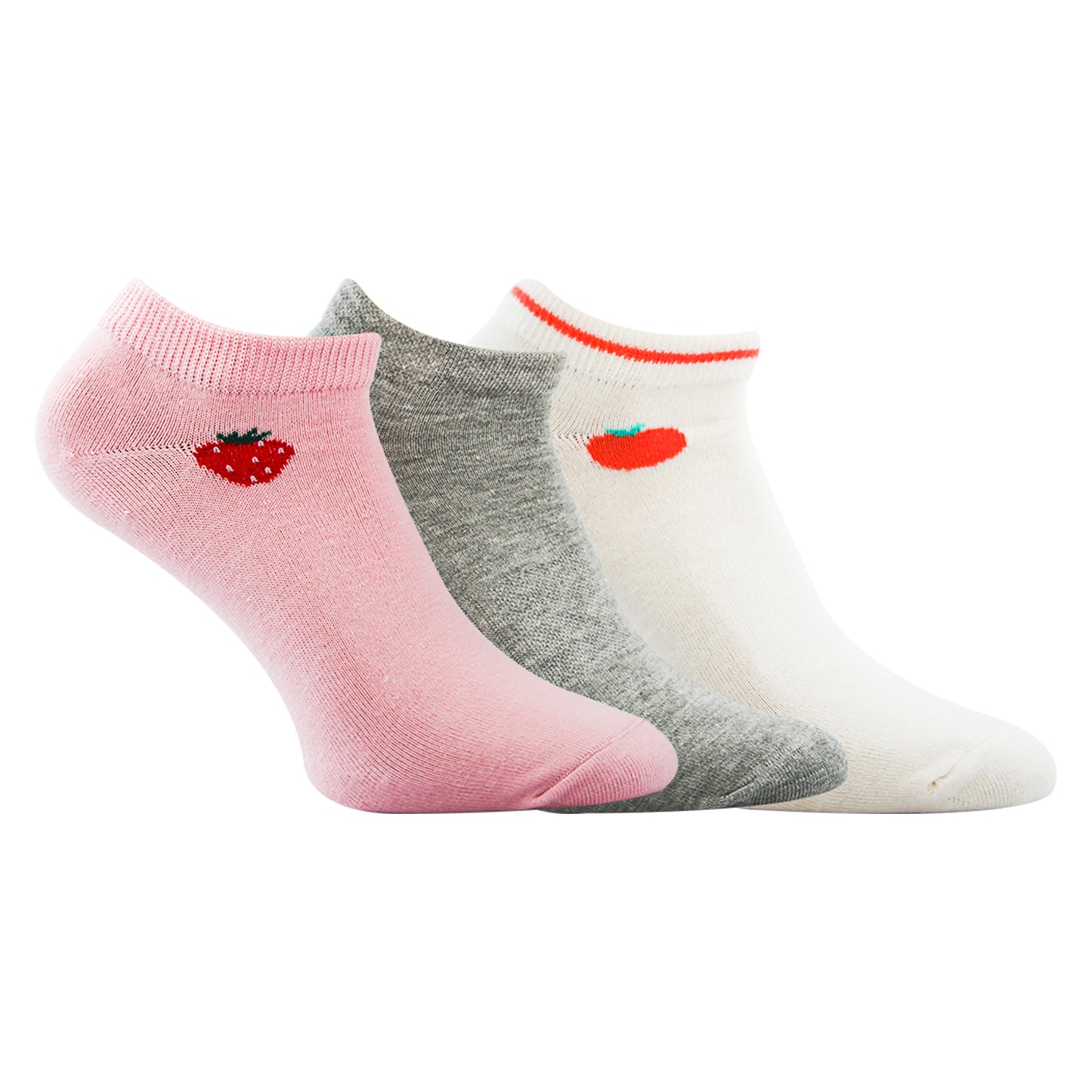 A Pack Of 3 Pieces Plain Ankle Socks , MultiColoure
