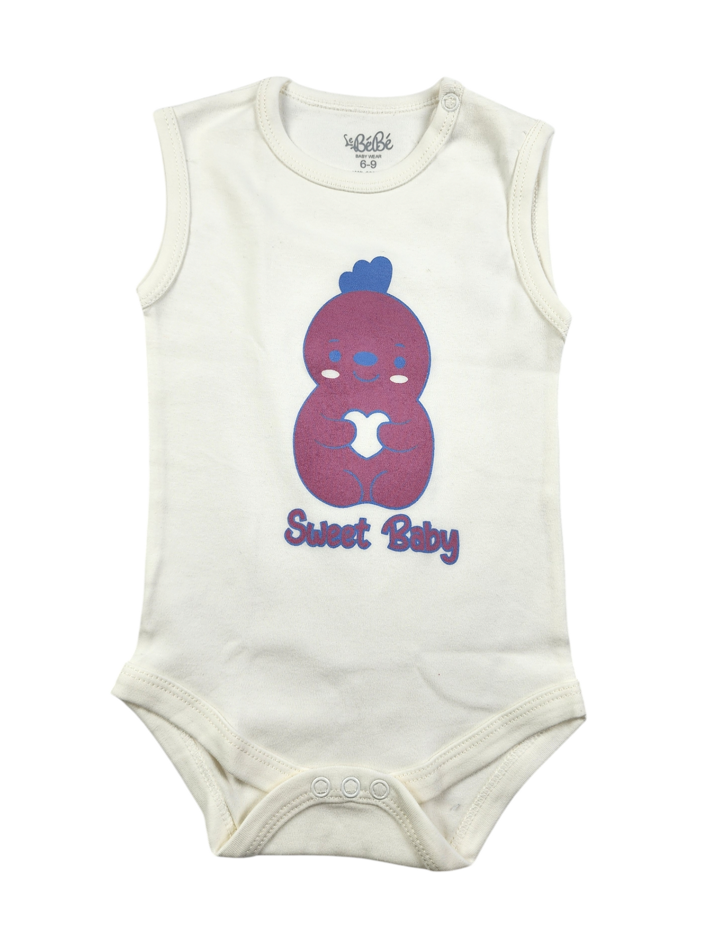 A Pack Of 3 Pieces Sleveeless Baby UnderWear Cotton 100% , MultiColoure