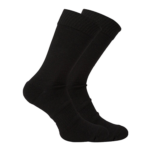 Long Plain Socks Liner Heel And Toe Black For Men