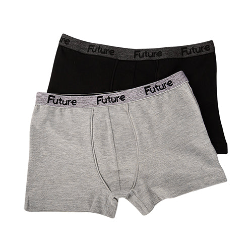 Pack Of 2 Plain Boxers For Kid's MultiColoure