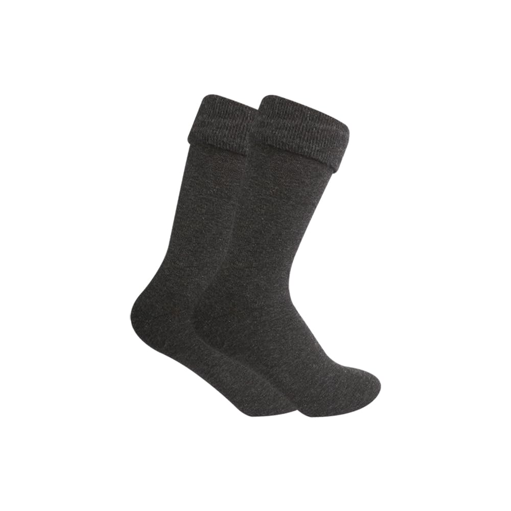 Classic Plain Socks Dark Grey For Men