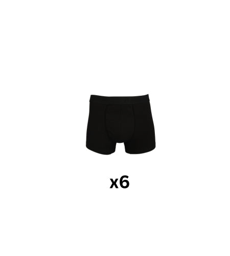 A Pack Of 6 Pieces Contain From ( 6 Boxers) Black For Men