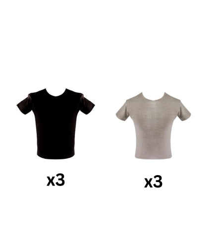 A Pack Of 6 Pieces Contain From ( 6 Half Sleeve UnderShirt) MultiColoure For Men