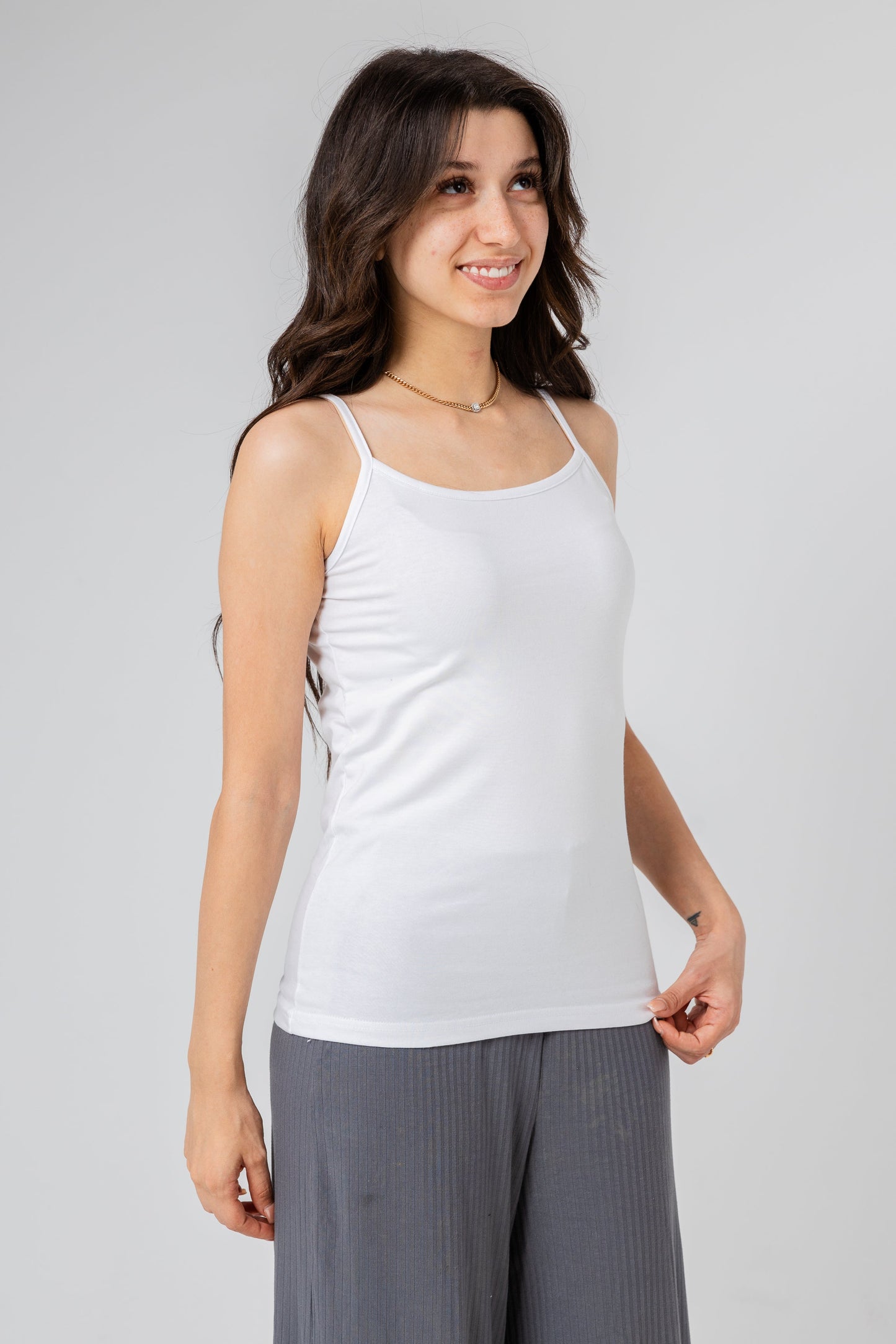 Basic Plain Protel White For Women