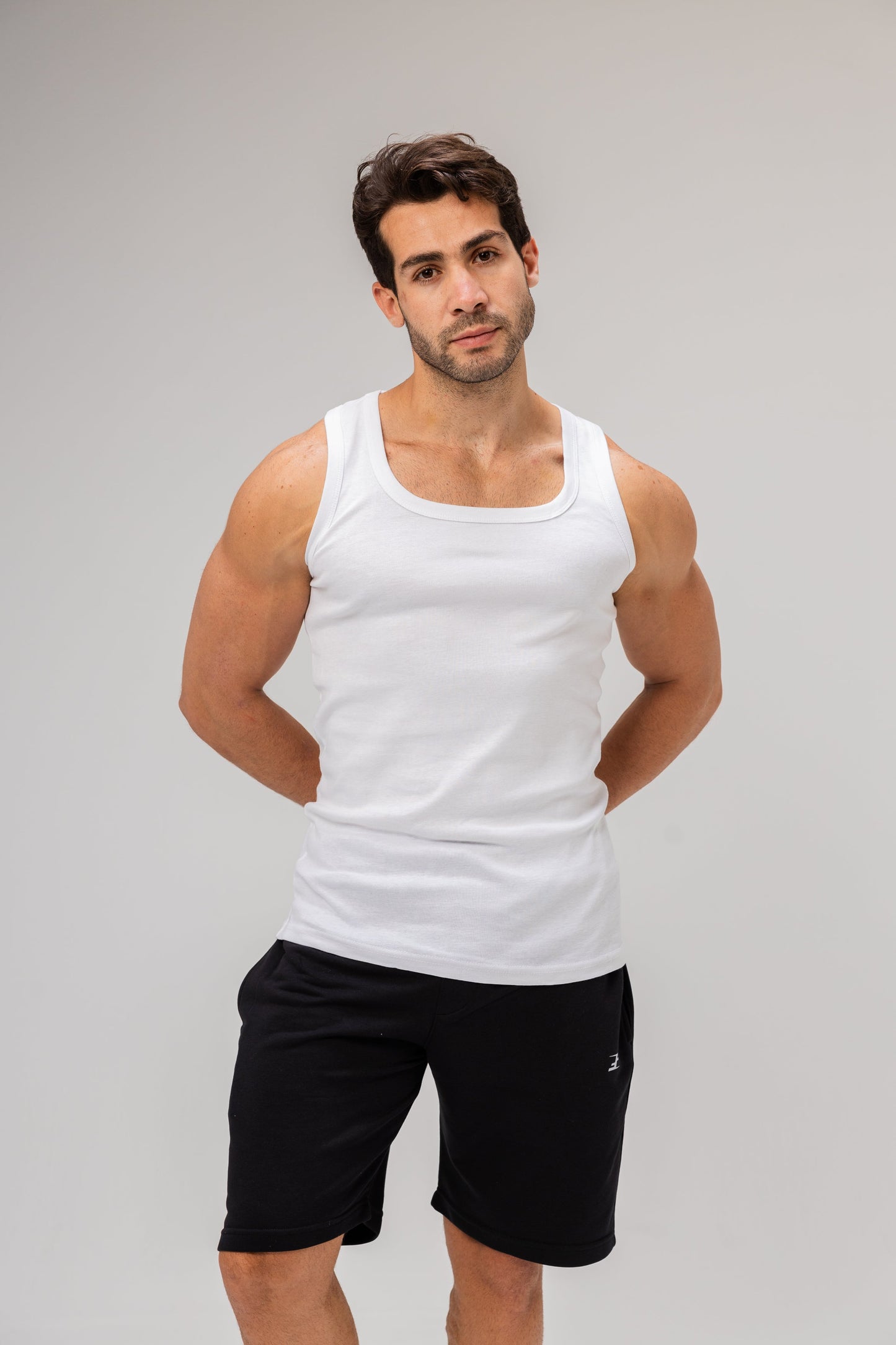 Sleeveless Undershirt, White For men , Cotton 100%