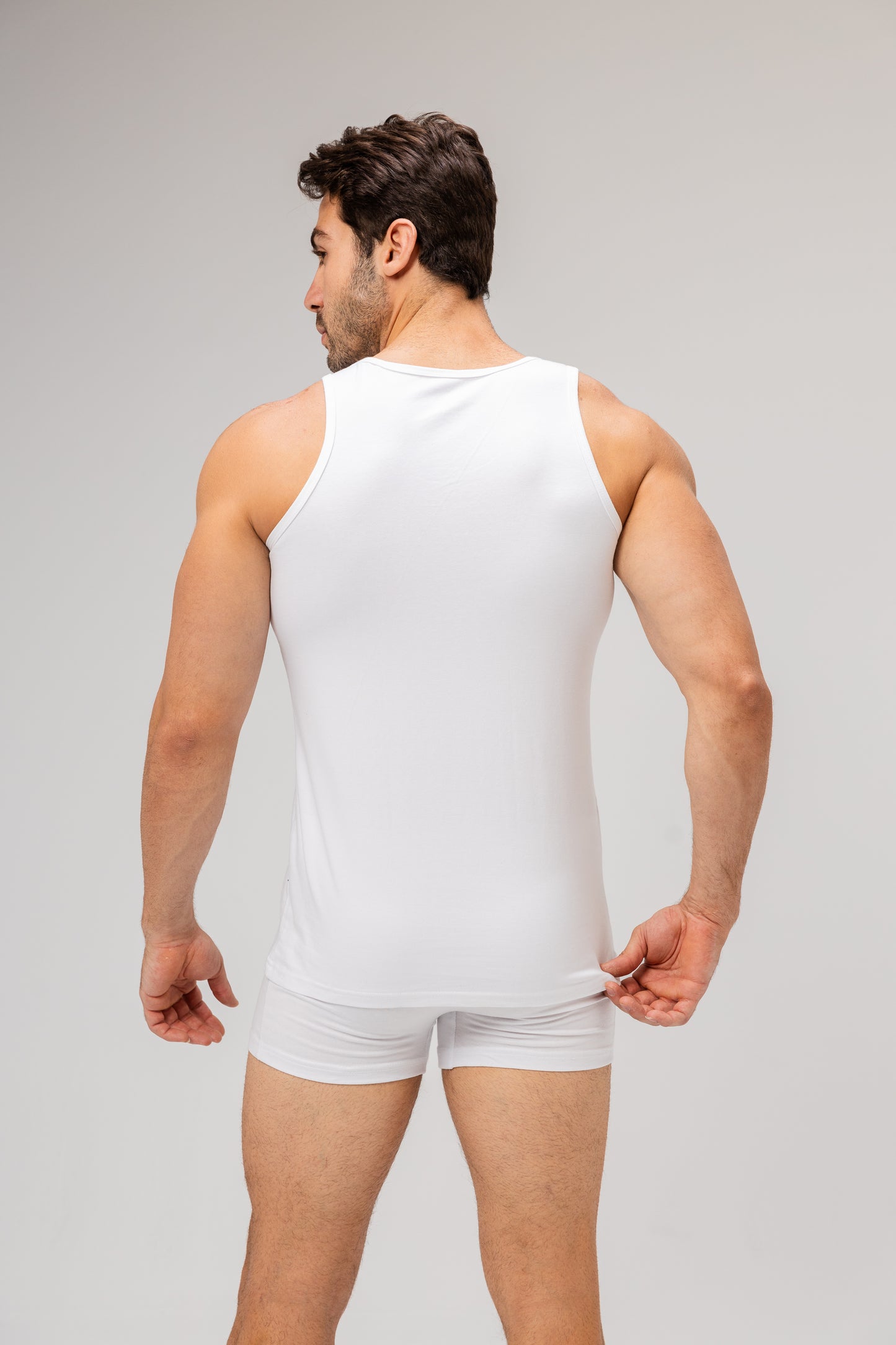 Sleeveless Undershirt, White For men