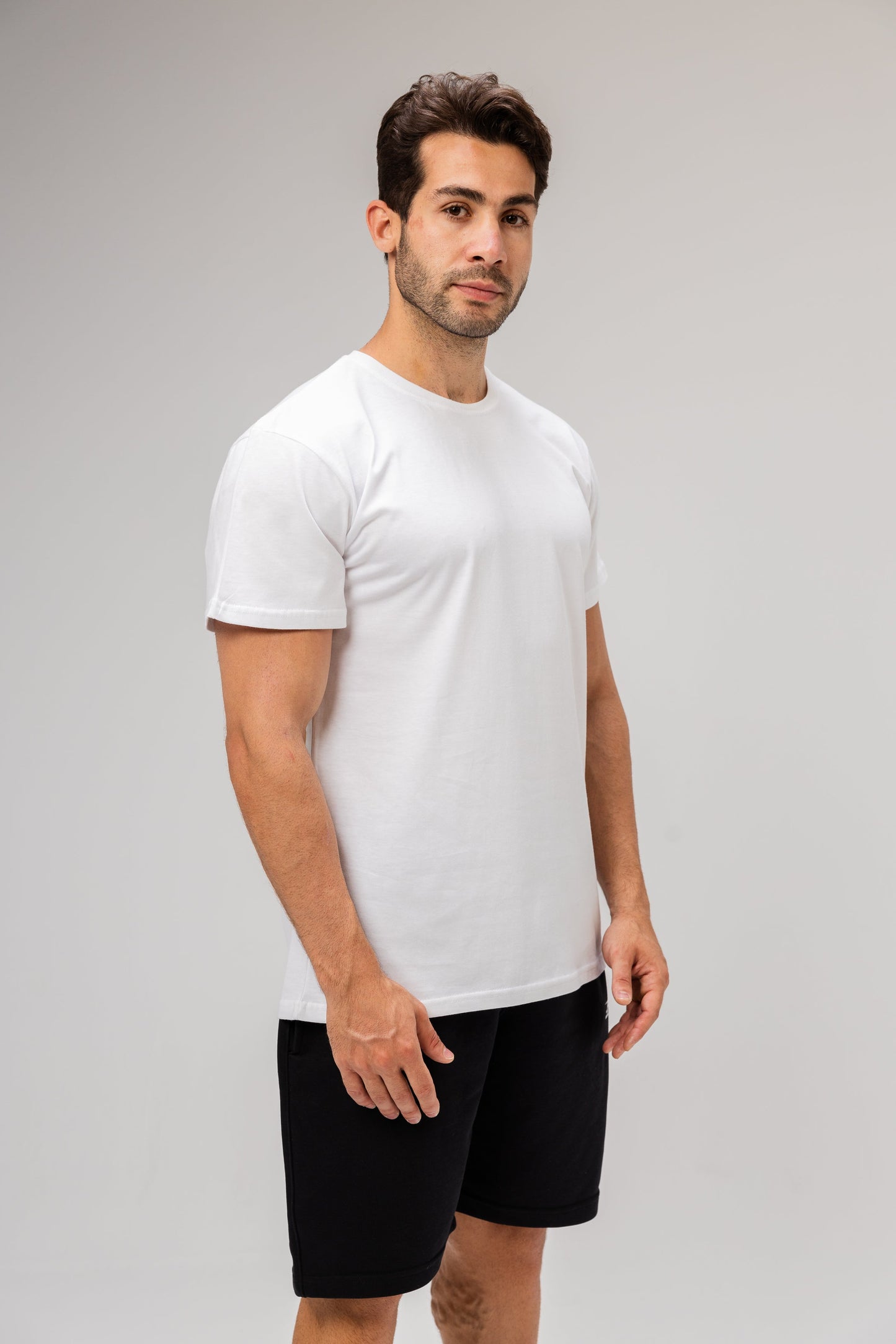Half Sleeve Undershirt, White For men Cotton 100%