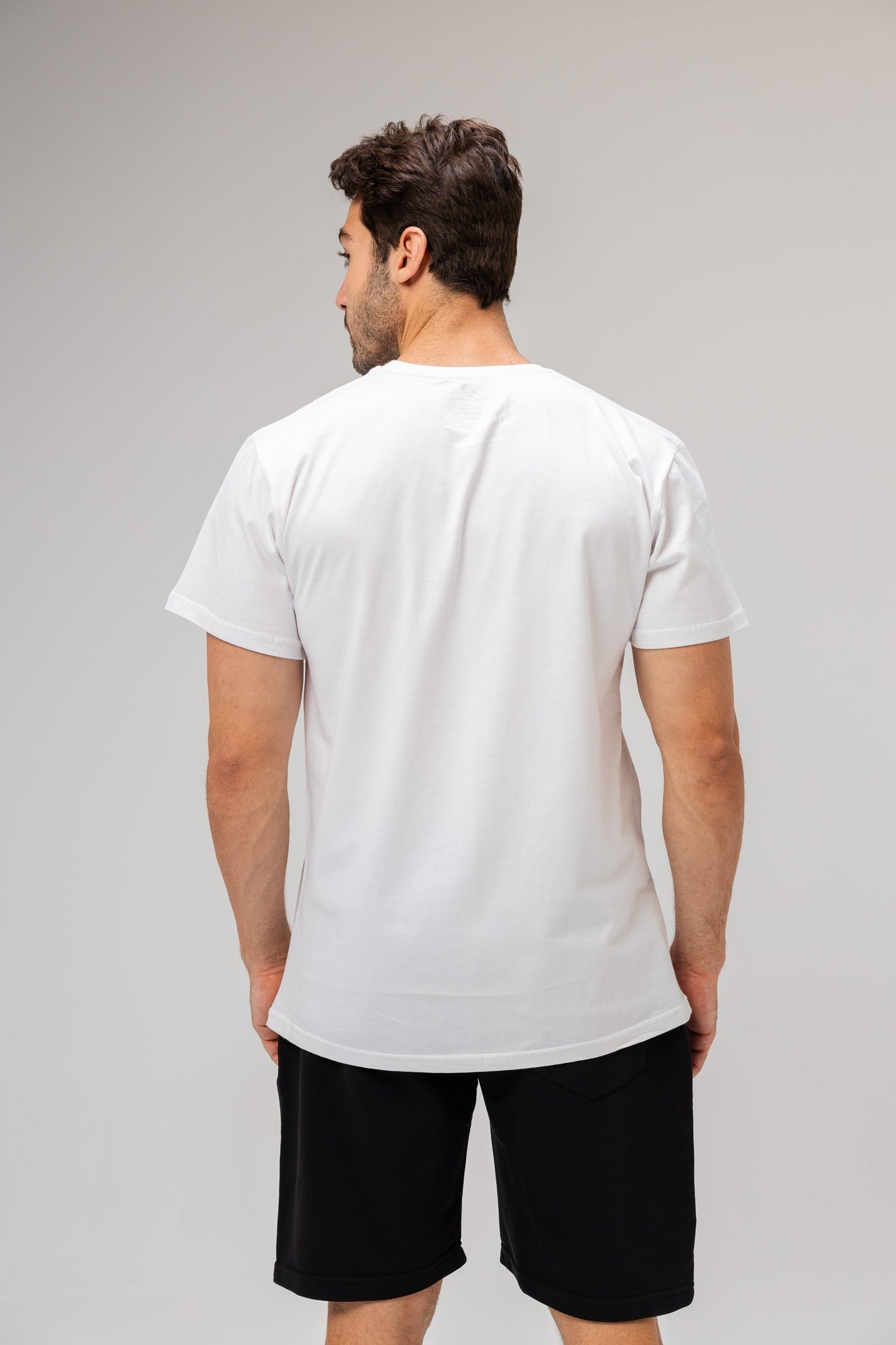 Half Sleeve Undershirt, White For men Cotton 100%