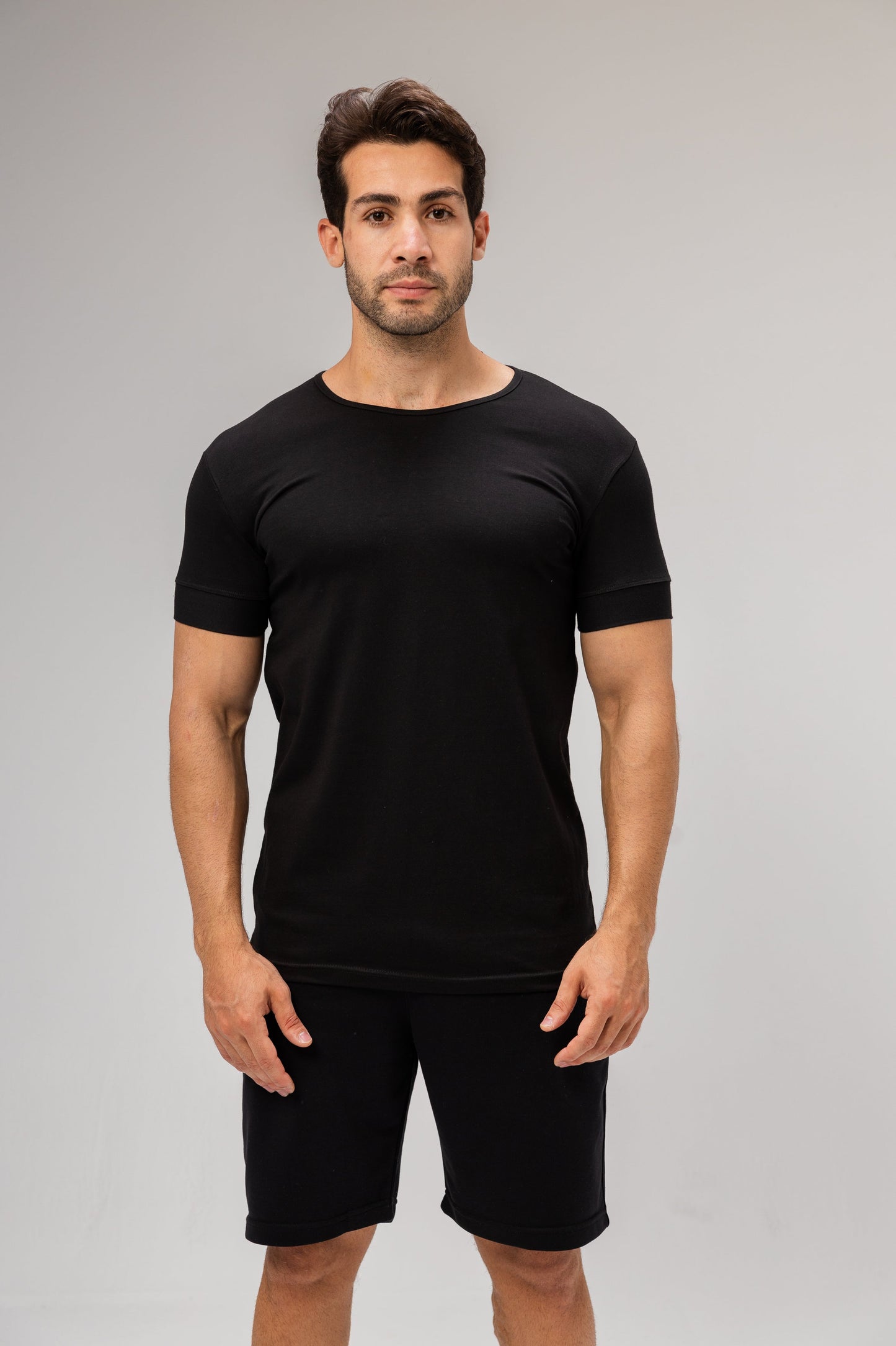 Half Sleeve Undershirt, Black For men