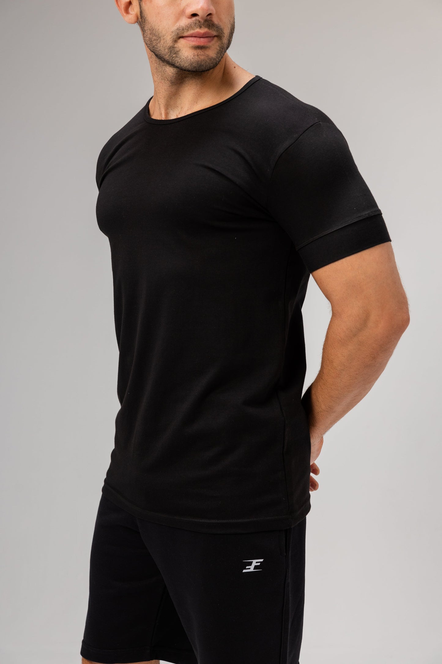 Half Sleeve Undershirt, Black For men