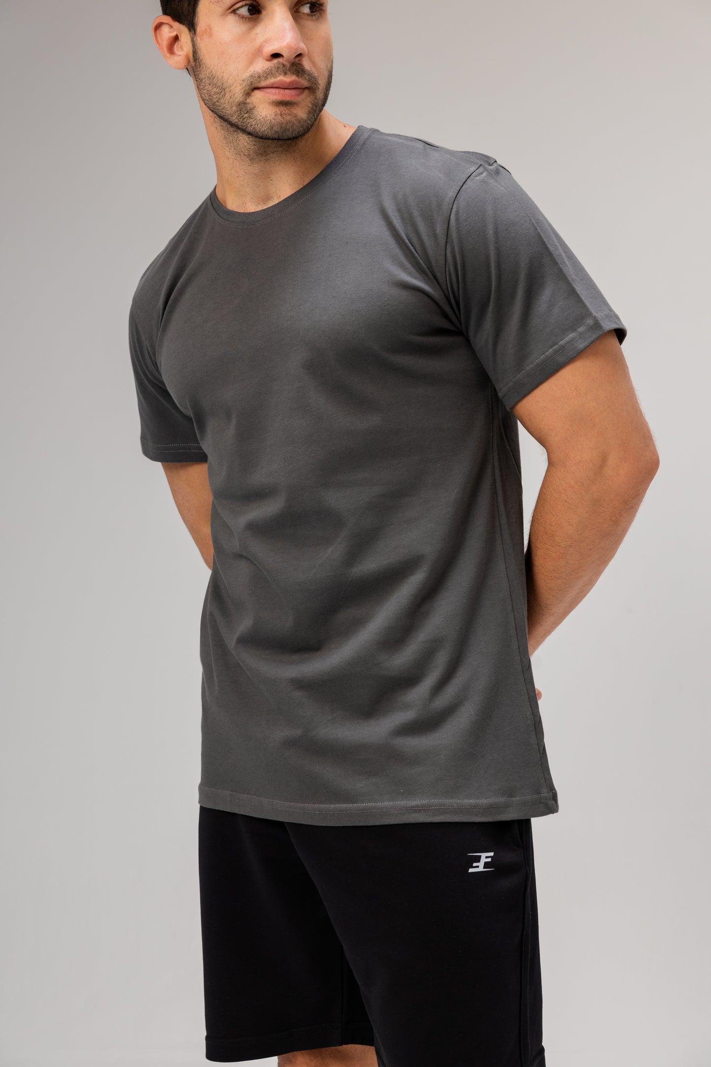 Half Sleeve Undershirt, Grey For men Cotton 100%