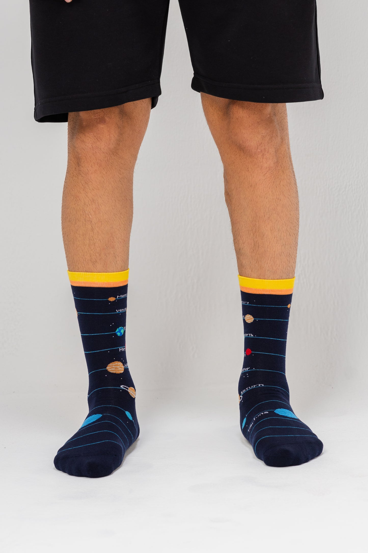 Long Printed Socks Liner Heel And Toe For Unisex Casual Style