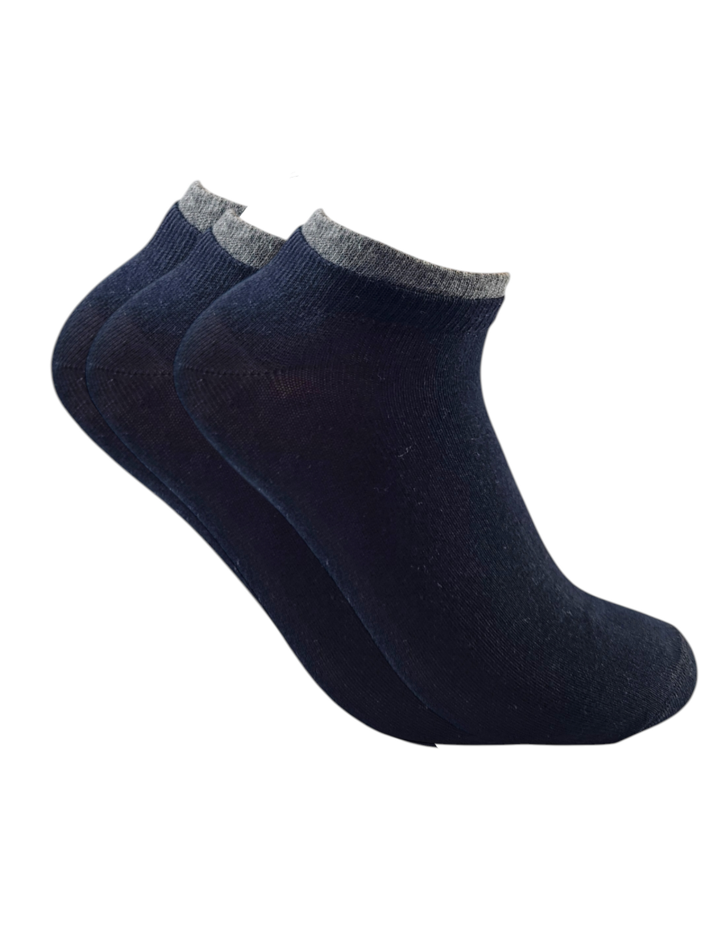 A Pack Of Ankle Socks Plain Black, 3 Pieces For Women