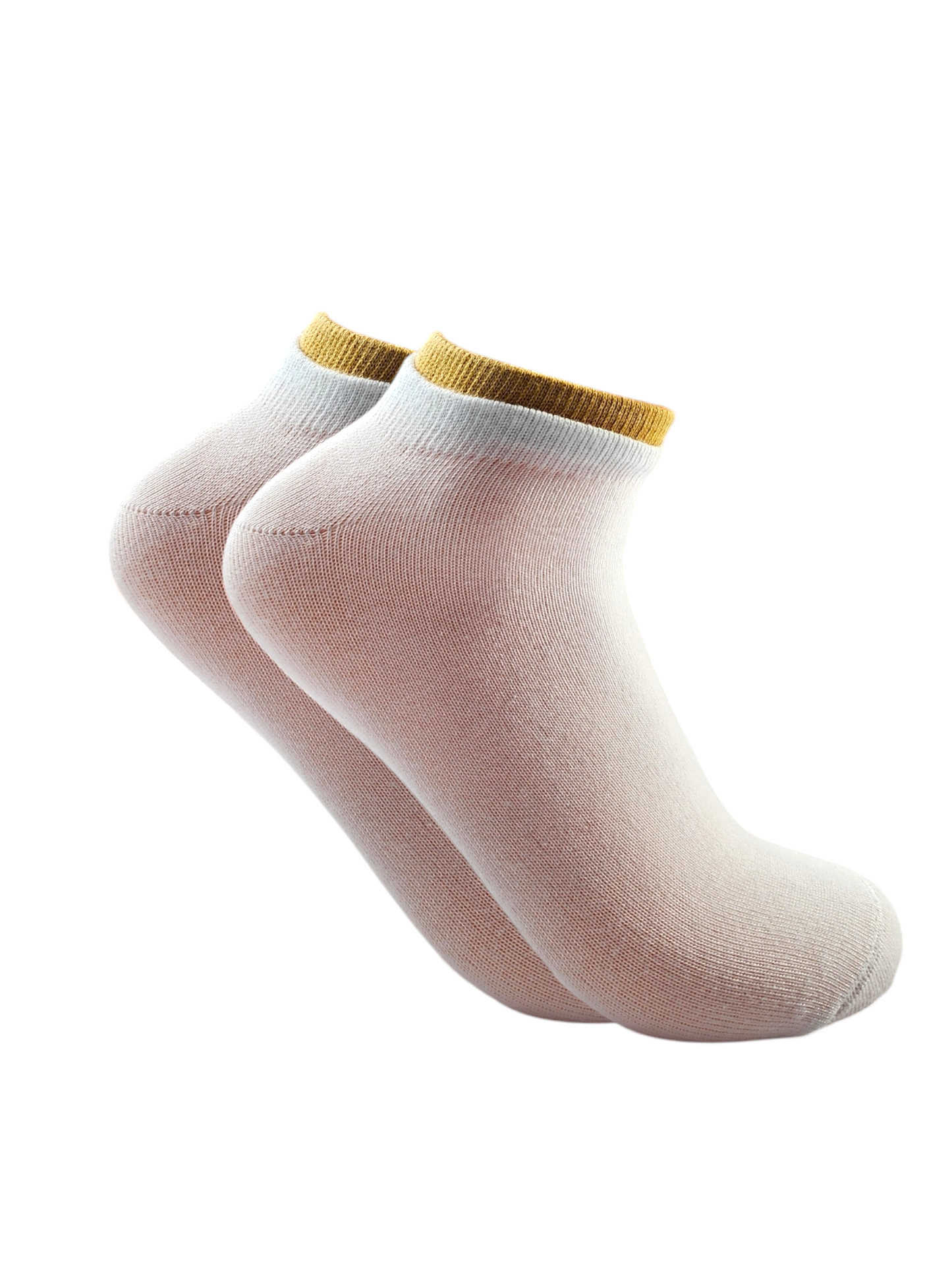 A Pack Of Ankle Socks Colored Hem Multicolor, 3 Pieces For Women