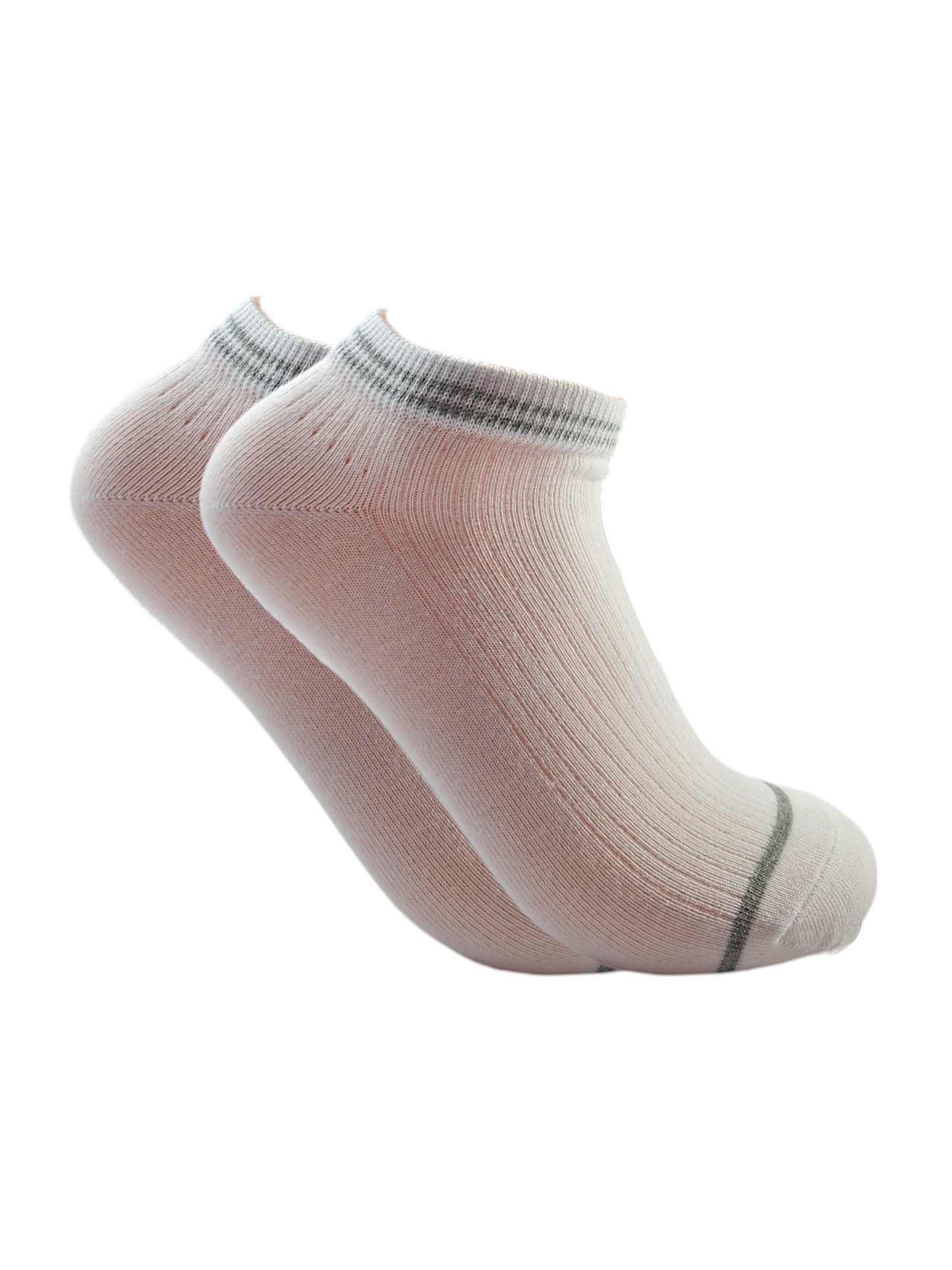 A Pack Of Ankle Ribbed Socks White, 3 Pieces For Women&KIds