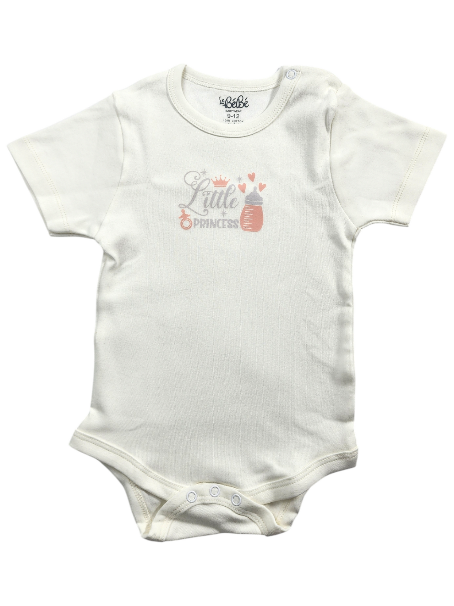 A Pack Of 3 Pieces Half Sleeve Baby UnderWear Cotton 100% , MultiColoure
