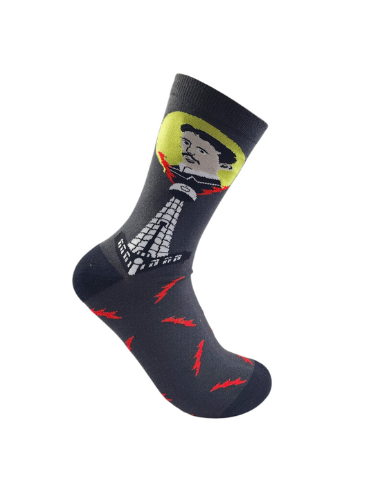 Long Printed Socks Liner Heel And Toe For Unisex Casual Style