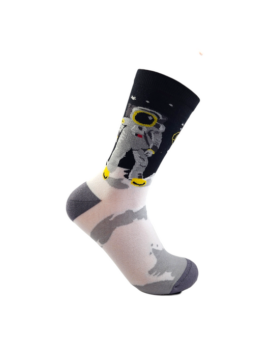 Long Printed Socks Liner Heel And Toe For Unisex Casual Style