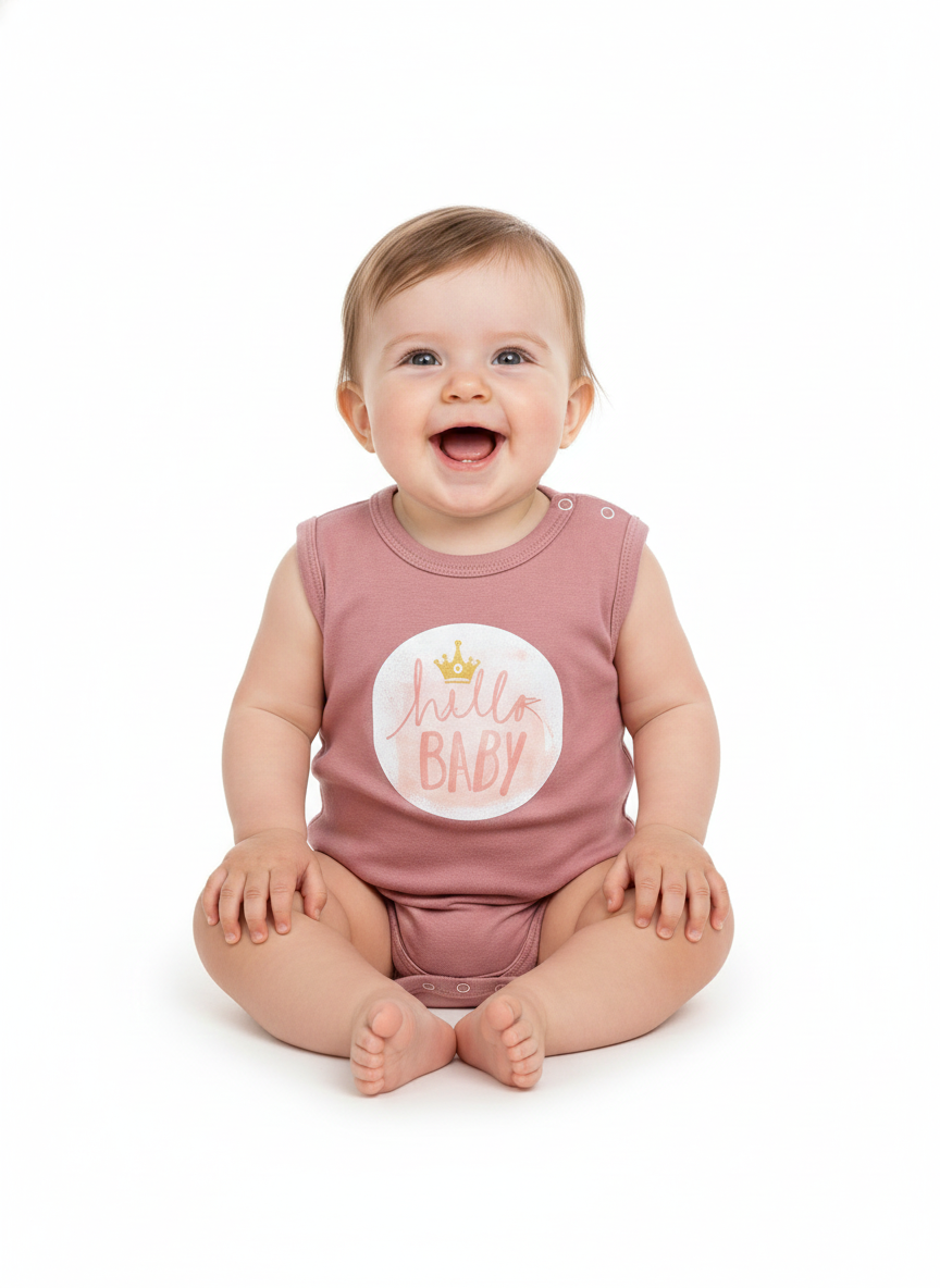 A Pack Of 3 Pieces Sleeveless Baby UnderWear Cotton 100% , Multicolor