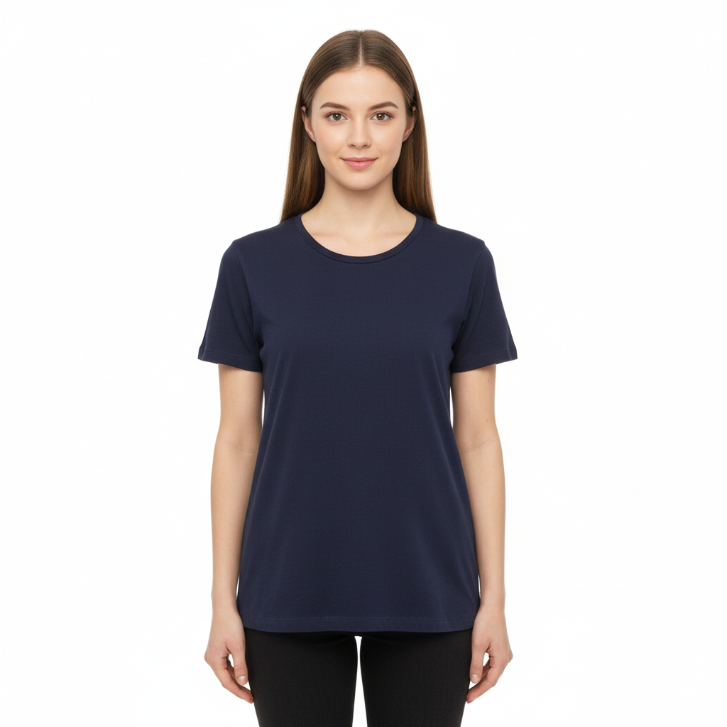 Comfy Half Seleeve UnderShirt Navy For Women