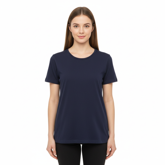 Comfy Half Seleeve UnderShirt Navy For Women