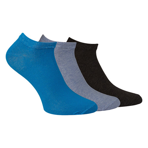 A Pack Of 3 Pieces Ankle Plain Socks MultiColoure For Women