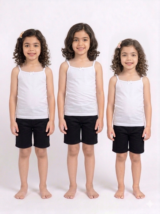 A Pack Of 3 Pieces Protel For Girls UnderWear Cotton 100% , White