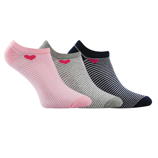 A Pack Of 3 Pieces Plain LowCut Socks , MultiColoure