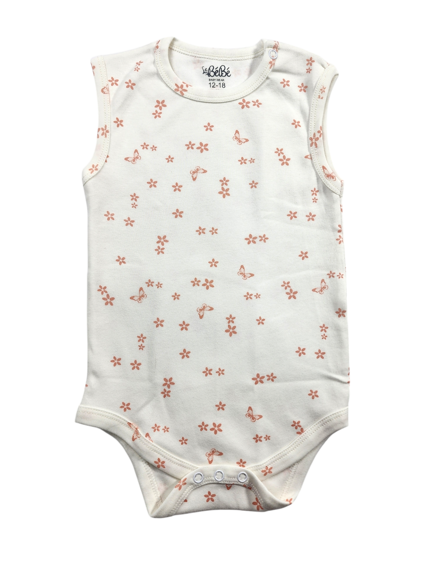 A Pack Of 3 Pieces Sleveeless Baby UnderWear Cotton 100% , MultiColoure