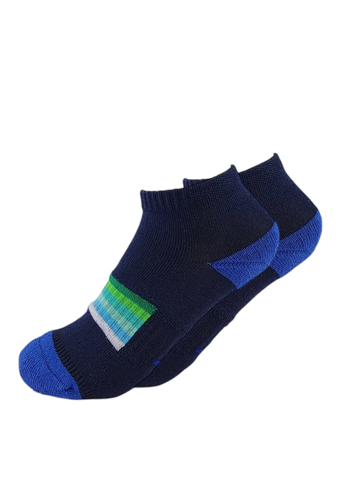 Pack Of 3 Pieces Short Socks Liner Heel And Toe MultiColoure