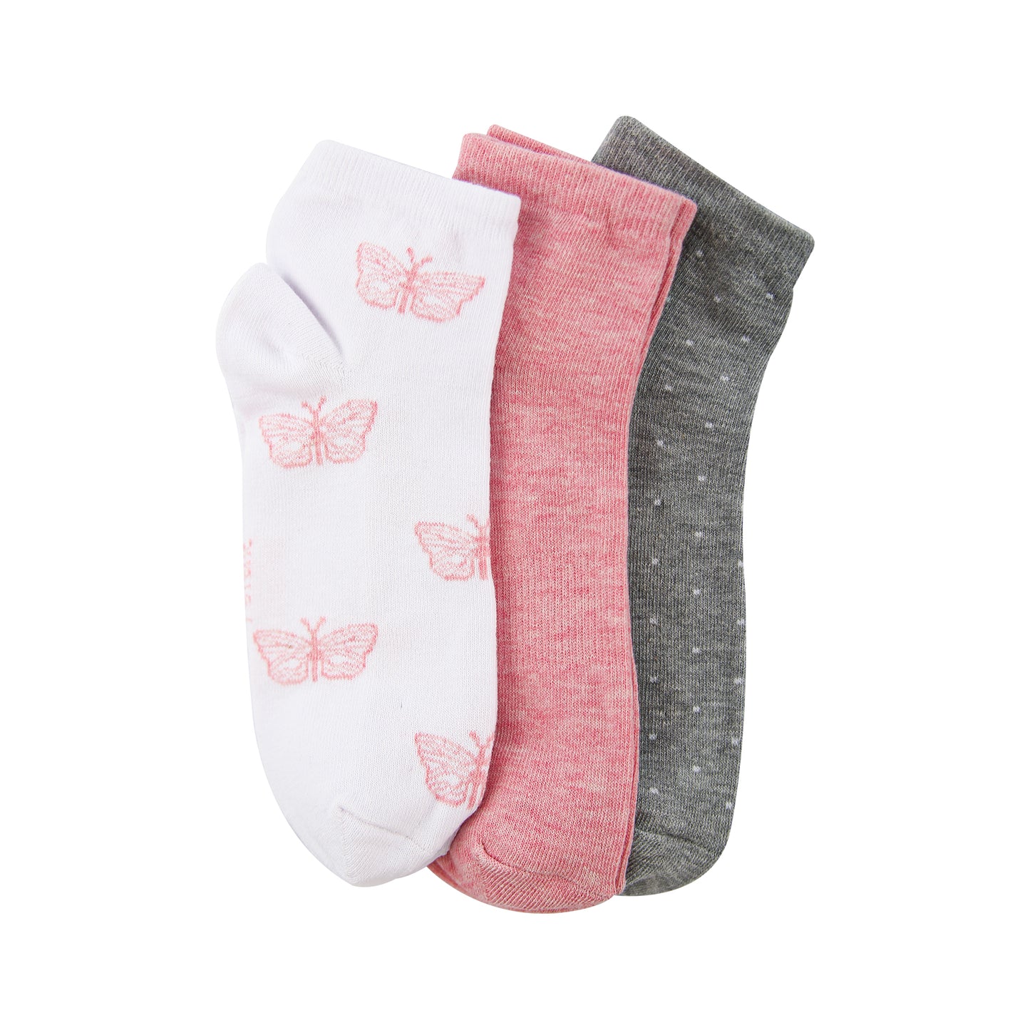 A Pack Of 3 Pieces Printed Short Socks MultiColoure