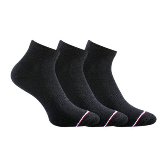 A Pack Of 3 Pieces Plain Short Socks , Black For Men