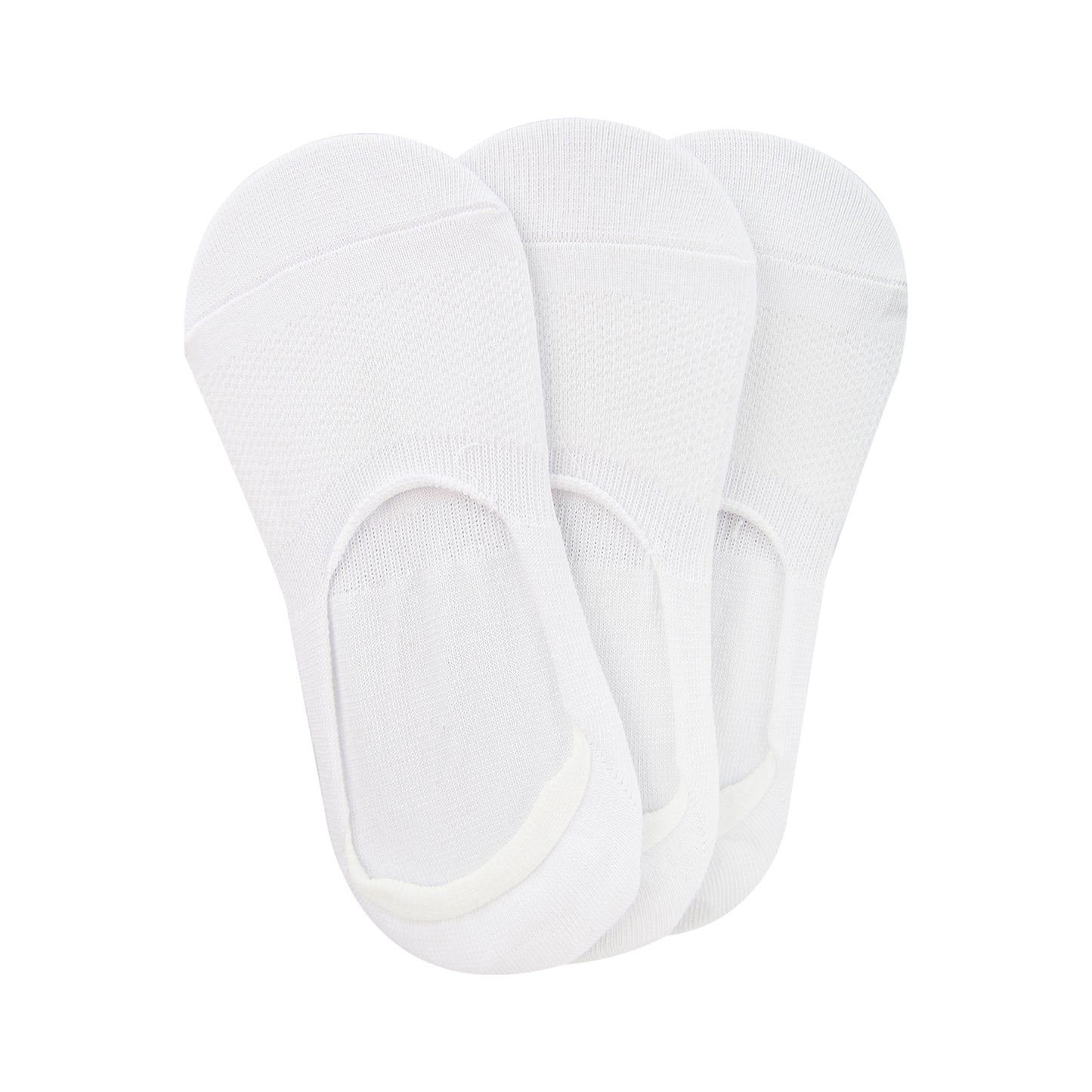 A Pack Of 3 Pieces Invisible Plain Socks White For Men