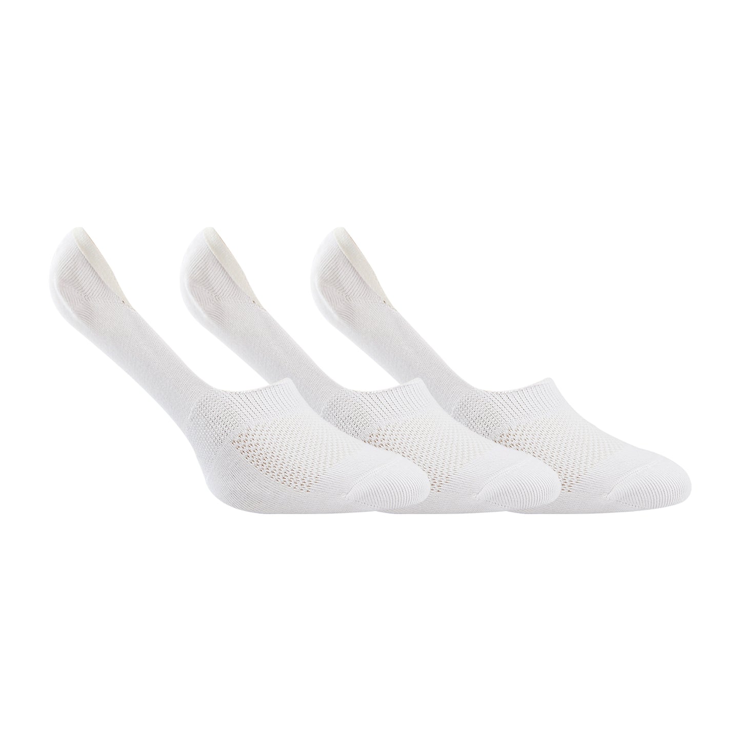 A Pack Of 3 Pieces Invisible Plain Socks White For Men