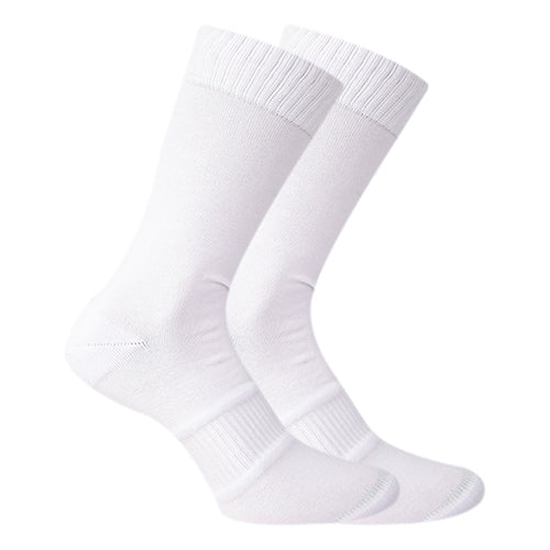 Long Plain Socks Liner Heel And Toe White For Men