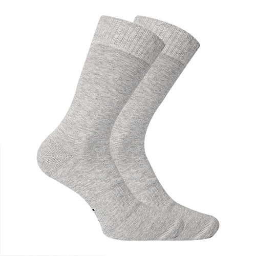 Long Plain Socks Liner Heel And Toe Grey For Men