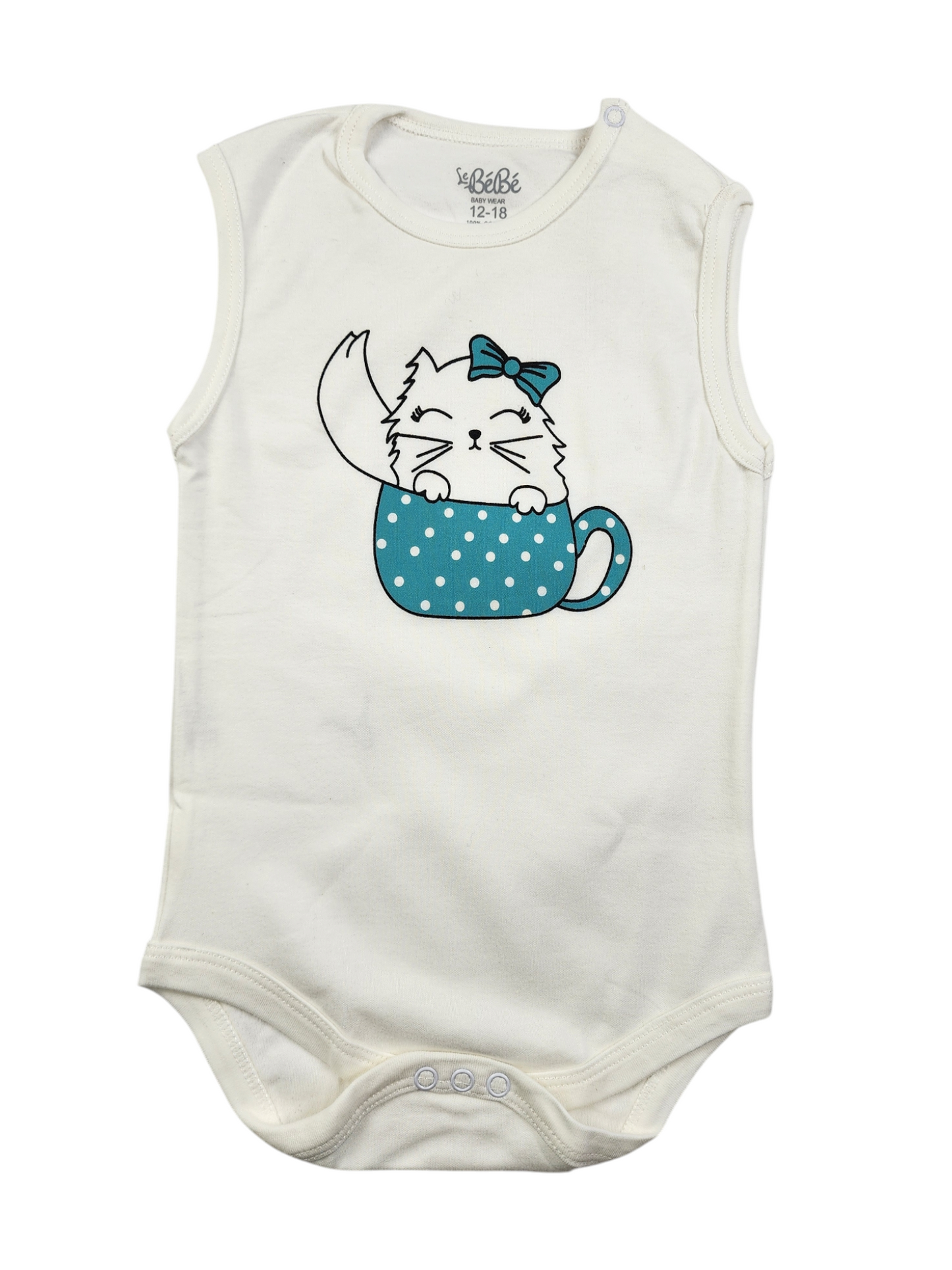 A Pack Of 3 Pieces Sleveeless Baby UnderWear Cotton 100% , MultiColoure