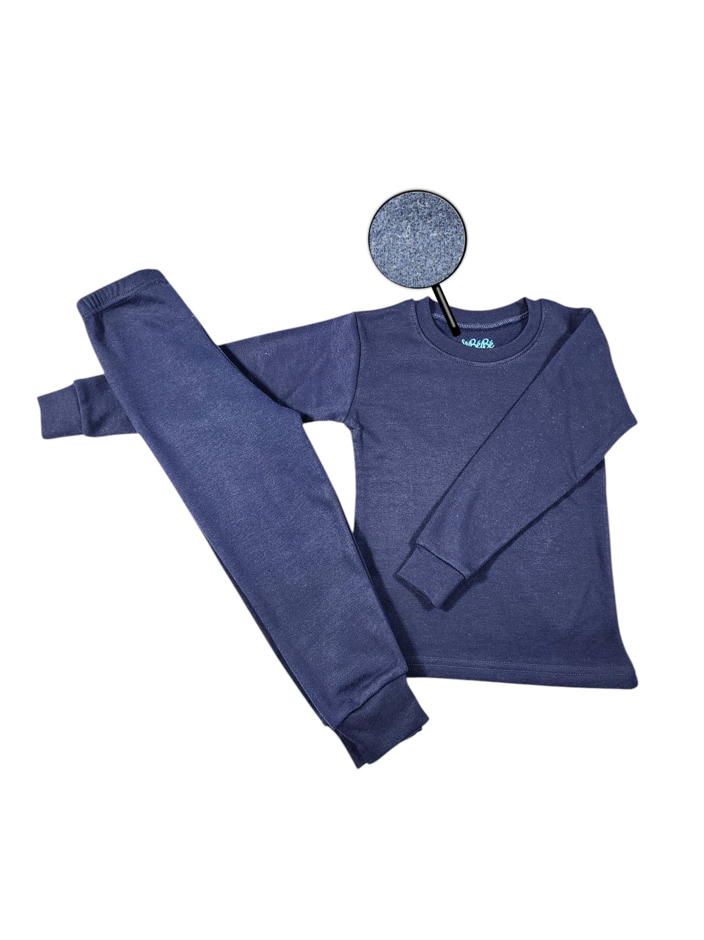 Set Of 2 Comfy Seleeve Sleep Wear Navy (T-Shirt+Pants) For Boys&Girls