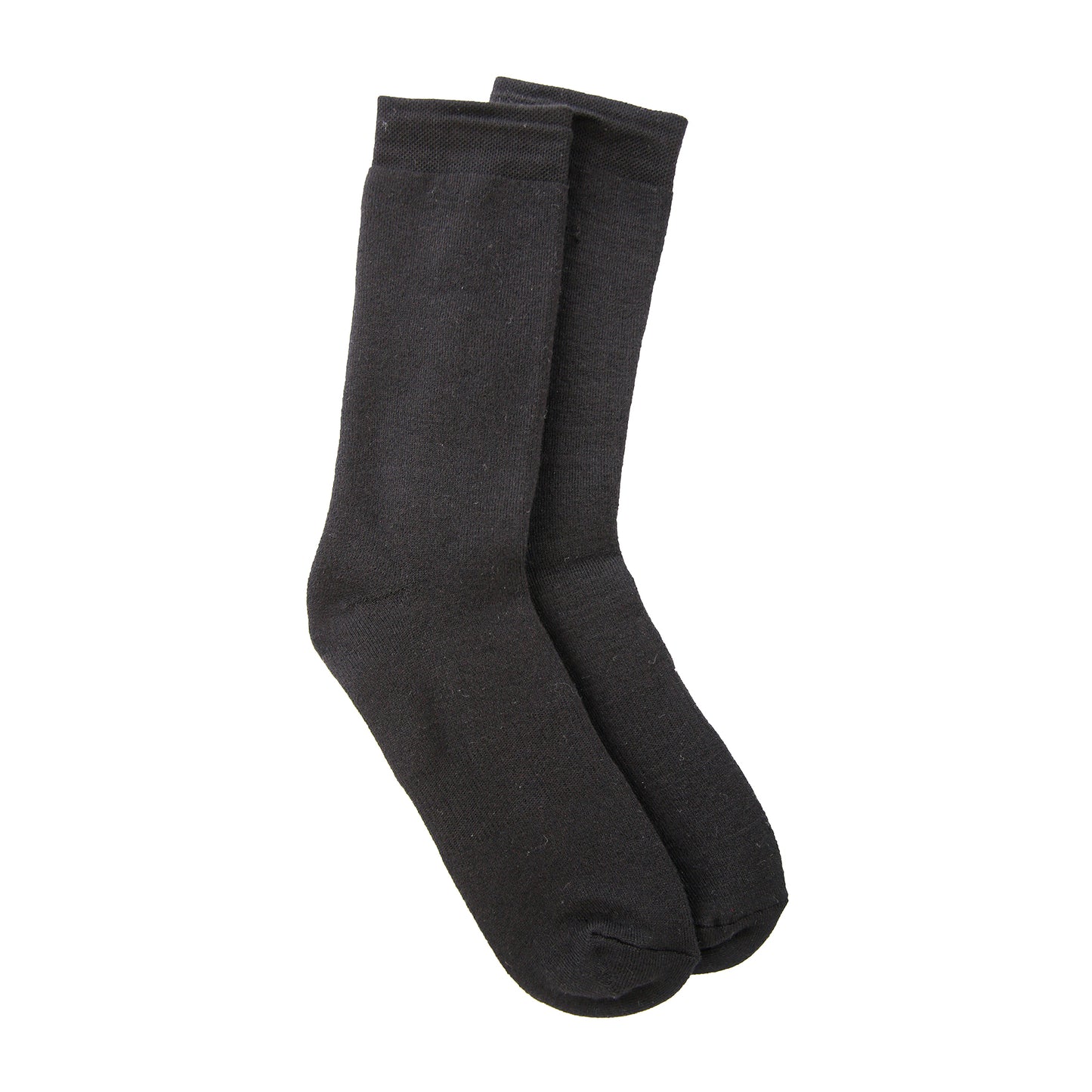 Long Plain Socks Full Terry Black For Unisex