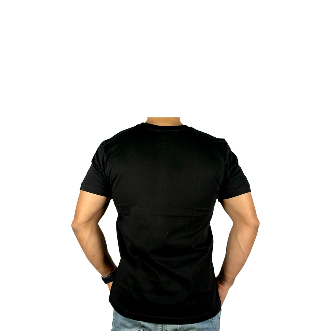 Half Sleeve Undershirt, Black For men Cotton 100%