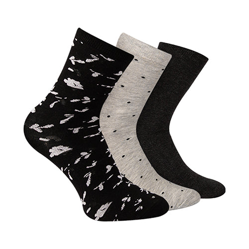 A Pack Of 3 Pieces Long Printed Socks MultiColoure