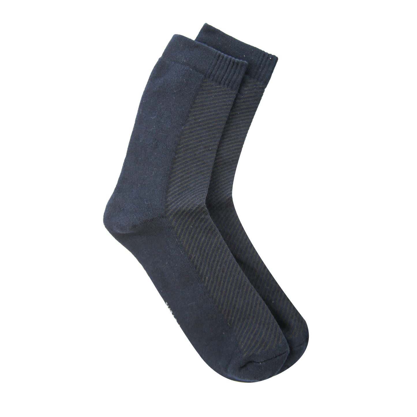 Long Plain Socks Half Terry Navy For Men