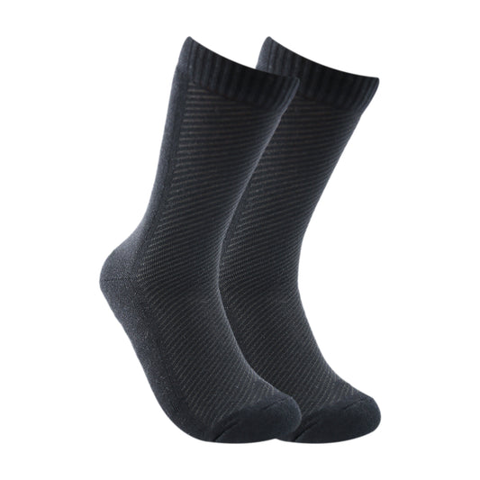 Long Plain Socks Half Terry Black For Men