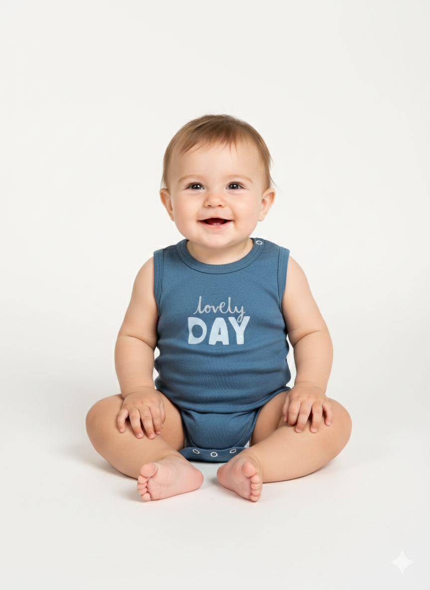 A Pack Of 3 Pieces Sleeveless Baby UnderWear Cotton 100% , Multicolor